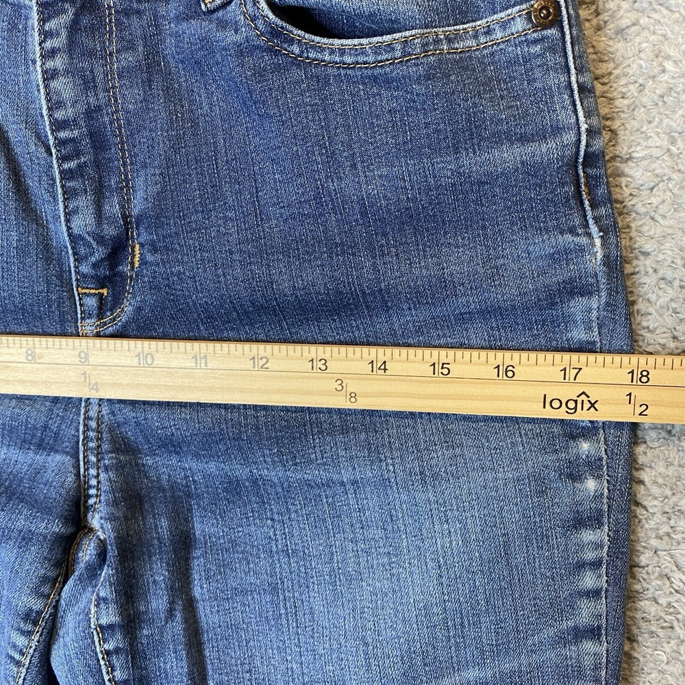 LL Bean Womens Classic Fit Boot Cut Jeans Size 8 MT Blue Stretch Country Cowgirl - Picture 8 of 16